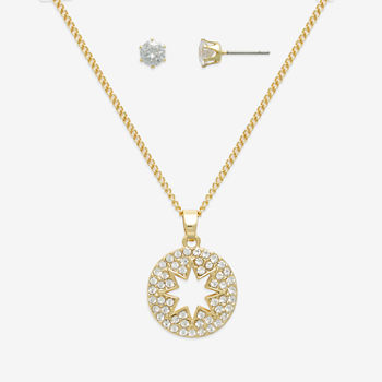 Mixit Gold Tone Necklace & Stud Earring 2-pc. Sunburst Jewelry Set