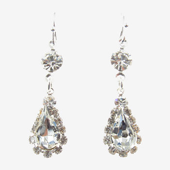 Vieste Rosa Crystal Round Drop Earrings