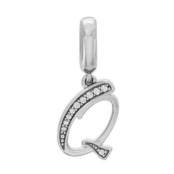 PS Personal Style White Cubic Zirconia Initial Charm