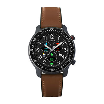 Timex Tech Metropolitan R Mens Brown Leather Smart Watch Tw5m43100iq
