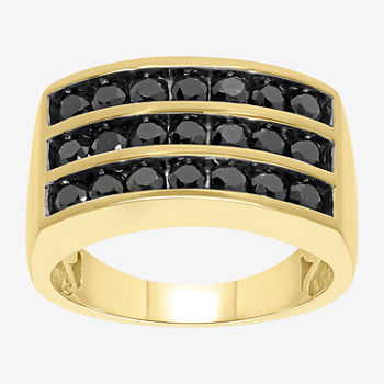 Mens 2 CT. T.W. Genuine Black Diamond 10K Gold Fashion Ring