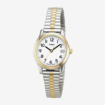 Timex® Easy Reader Two Tone Womens Expansion Strap Watch
