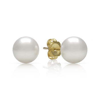 14K Yellow Gold Akoya Pearl Earrings