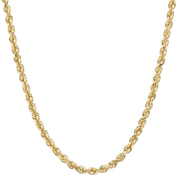 Gold Chains For Sale >> 14k Yellow Gold 2 5mm 16 24 Hollow Glitter Rope Chain Gold Chains For Sale >> 14k Yellow Gold 2 5mm 16 24 Hollow Glitter Rope Chain