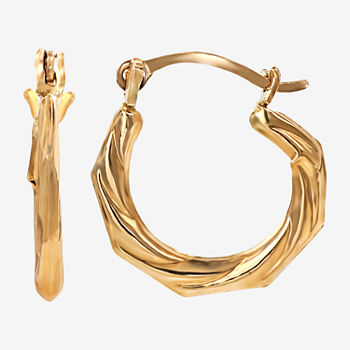 Child's 14K Gold Twist Hoop Earrings