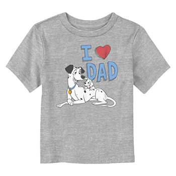 Disney Collection Toddler Unisex Crew Neck 101 Dalmatians Short Sleeve Graphic T-Shirt