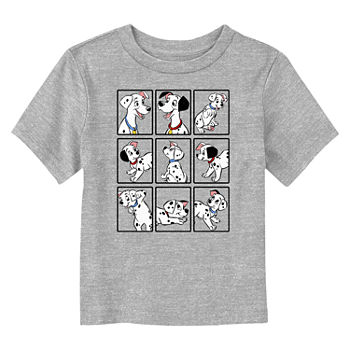 Disney Collection Toddler Unisex Crew Neck 101 Dalmatians Short Sleeve Graphic T-Shirt