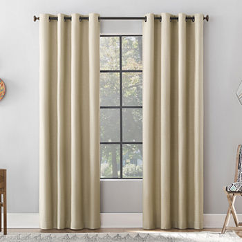 Archaeo Gelso 100% Blackout Grommet Top Single Curtain Panel
