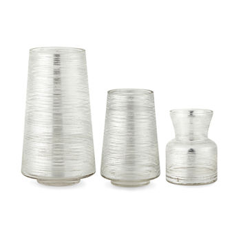 Liz Claiborne 6.5" Silver Mercury Vase Vase