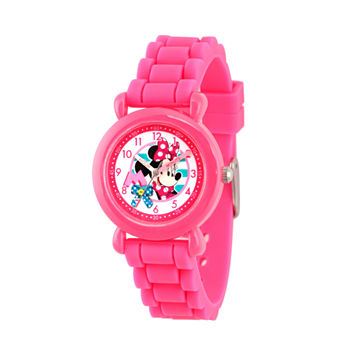 Disney Minnie Mouse Girls Pink Strap Watch Wds000006
