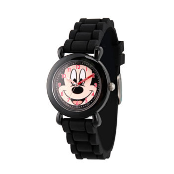 Disney Mickey Mouse Boys Black Strap Watch Wds000014