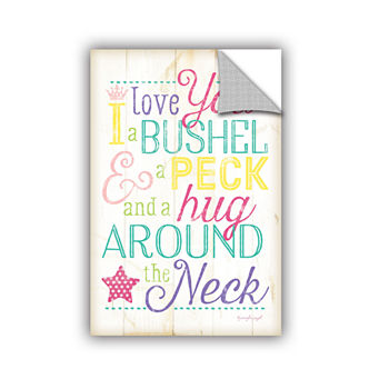 Brushstone I Love You A Bushel And A Peck Girl Removable Wall Decal