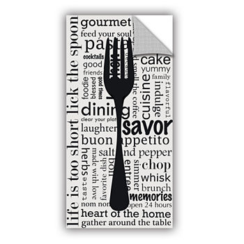 Brushstone Fork Typography Removable Wall Decal