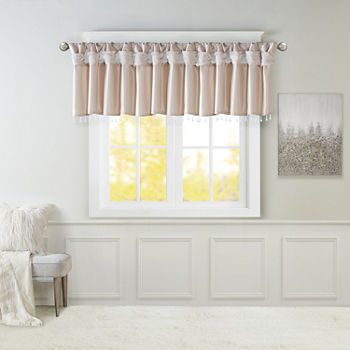 Madison Park Natalie 50"W X 26"L Lightweight Twisted Tab Top Tailored Valance