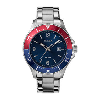 Timex Mens Silver Tone Stainless Steel Bracelet Watch Tw2u29000ji