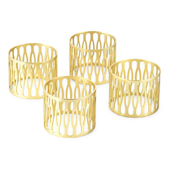 Homewear Matte Gold 4-pc. Napkin Ring