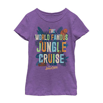 Jungle Cruise Little & Big Girls Crew Neck Short Sleeve Graphic T-Shirt