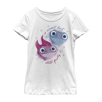 Bruni Little & Big Girls Crew Neck Frozen Short Sleeve Graphic T-Shirt