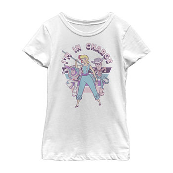 Little & Big Girls Crew Neck Toy Story Short Sleeve Graphic T-Shirt