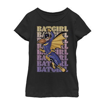 Little & Big Girls Crew Neck Batgirl DC Comics Short Sleeve Graphic T-Shirt