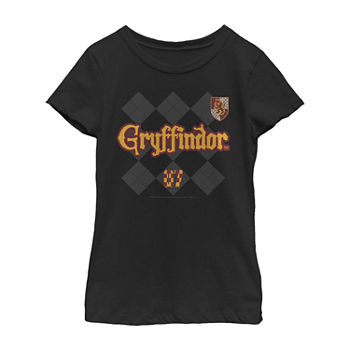 Gryffindor Little & Big Girls Crew Neck Harry Potter Short Sleeve Graphic T-Shirt
