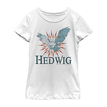 Hedwig Little & Big Girls Crew Neck Harry Potter Short Sleeve Graphic T-Shirt