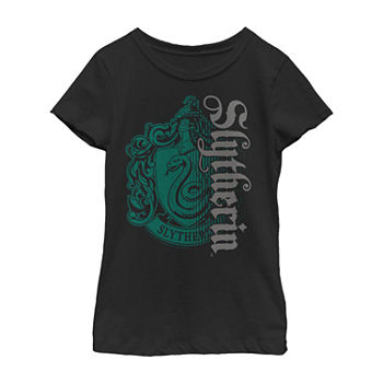 Slytherin Little & Big Girls Crew Neck Harry Potter Short Sleeve Graphic T-Shirt