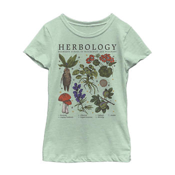 Herbology Little & Big Girls Crew Neck Harry Potter Short Sleeve Graphic T-Shirt