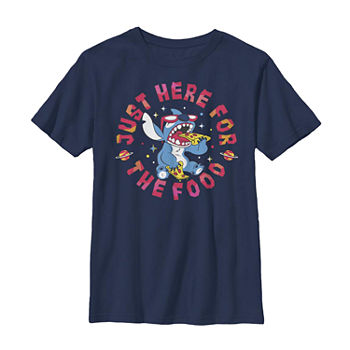 Little & Big Boys Crew Neck Lilo & Stitch Short Sleeve Graphic T-Shirt