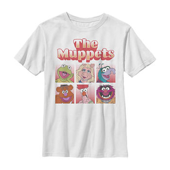Little & Big Boys Crew Neck The Muppets Short Sleeve Graphic T-Shirt