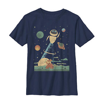 Little & Big Boys Crew Neck Wall-E Short Sleeve Graphic T-Shirt