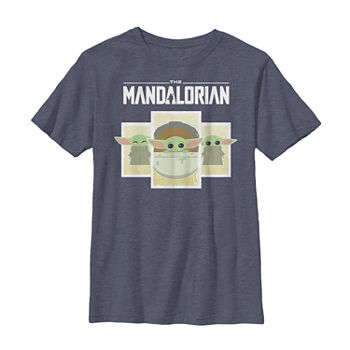 Mandalorian Little & Big Boys Crew Neck Star Wars Short Sleeve Graphic T-Shirt