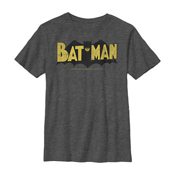 Little & Big Boys Crew Neck Batman DC Comics Justice League Short Sleeve Graphic T-Shirt