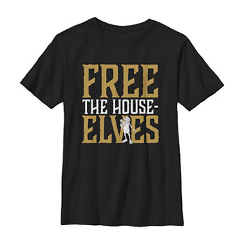 Free House Elves Little & Big Boys Crew Neck Harry Potter Short Sleeve Graphic T-Shirt
