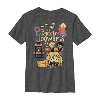 Back To Hogwarts Little & Big Boys Crew Neck Harry Potter Short Sleeve Graphic T-Shirt