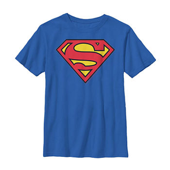 Little & Big Boys Crew Neck DC Comics Justice League Superman Short Sleeve Graphic T-Shirt