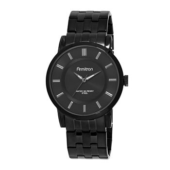 Armitron® All-Sport® Mens Black Stainless Steel Watch