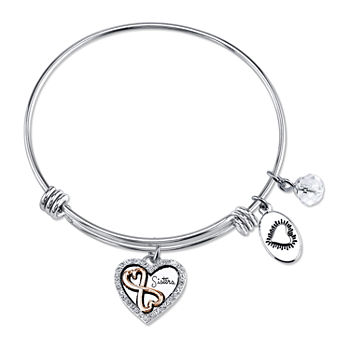 Footnotes Sisters Stainless Steel Bangle Bracelet