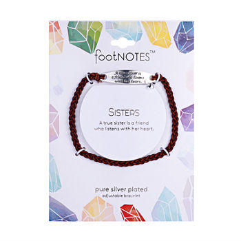 Footnotes Sisters Silver Over Brass 8 Inch Bracelet