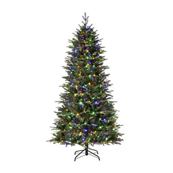 Glitzhome 7 1/2 Foot Fir Pre-Lit Christmas Tree