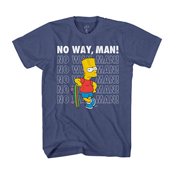 Bart Simpson Little & Big Boys Crew Neck Short Sleeve Graphic T-Shirt