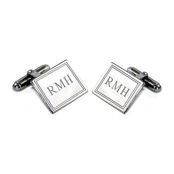 Engravable Sterling Silver Cuff Link Set