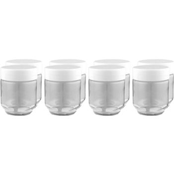 Euro-Cuisine® Set of 8 Glass Jars + Lids GY1920