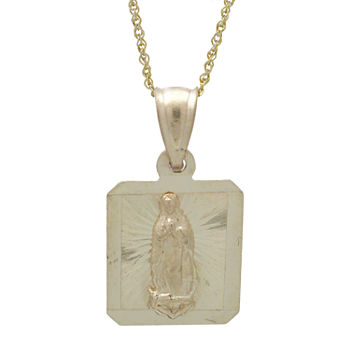 Rene Bargueiras® Our Lady of Guadalupe Medal Pendant Necklace