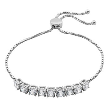 DiamonArt® Sterling Silver 3/4 CT. T.W. Cubic Zirconia Bolo Bracelet