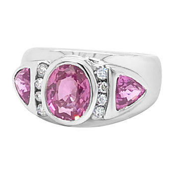 LIMITED QUANTITIES! Le Vian Grand Sample Sale™ Ring featuring Bubble Gum Pink Sapphire™ Vanilla Diamonds® set in 14K Vanilla Gold®