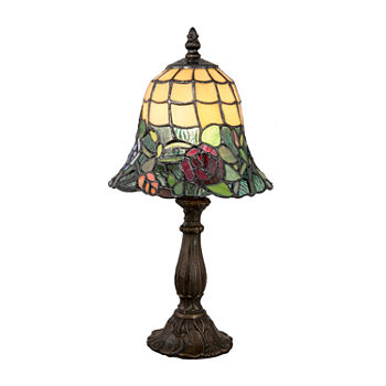 Dale Tiffany Aviana Rose Glass Table Lamp