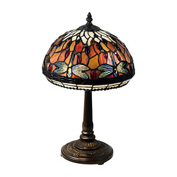 Dale Tiffany Flavia Dragonfly Glass Table Lamp