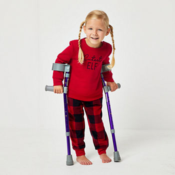 North Pole Trading Co. Adaptive Toddler Unisex 2-pc. Christmas Pajama Set