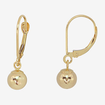 14K Gold Ball Drop Earrings